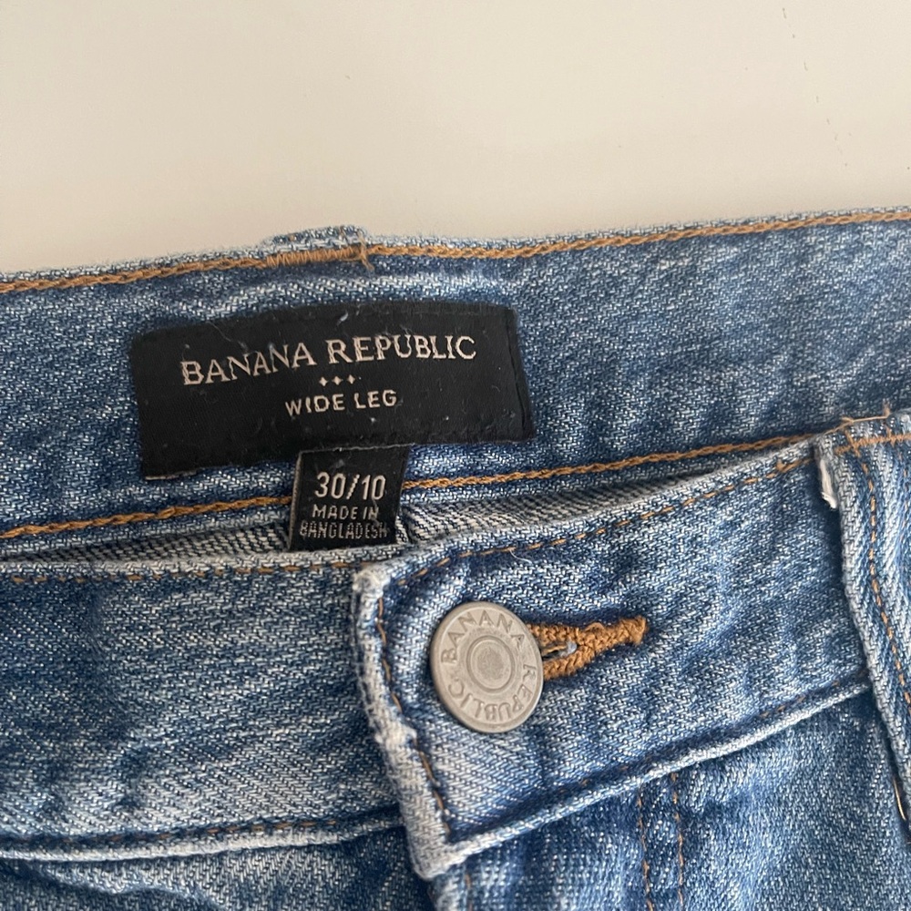 Banana Republic Factory Wide Leg Medium Wash Jen’s 30/10 - Picture 4 of 14